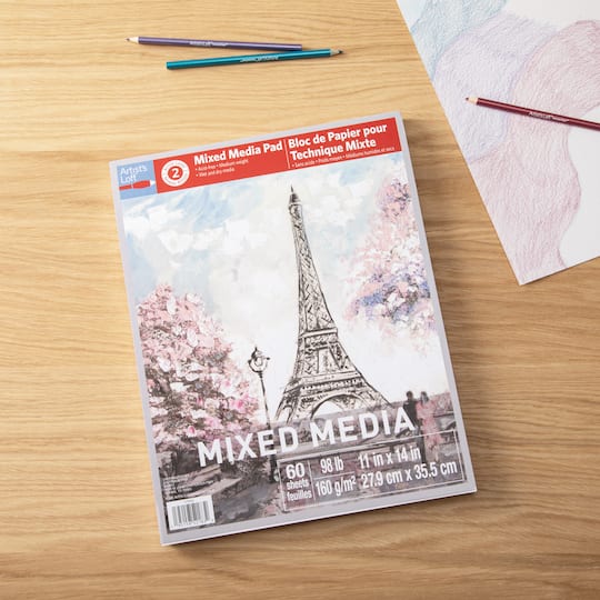 6 Pack: Mixed Media Medium Weight Paper Pad by Artist's Loft™, 11" x 14"